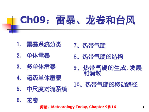 Ch09.雷暴、龙卷和台风 大气科学导论课件