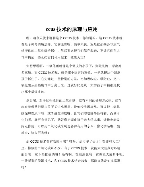 ccus技术的原理与应用