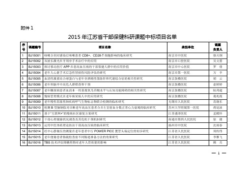 江苏卫生厅办公室文件-江苏卫生和计划生育委员会