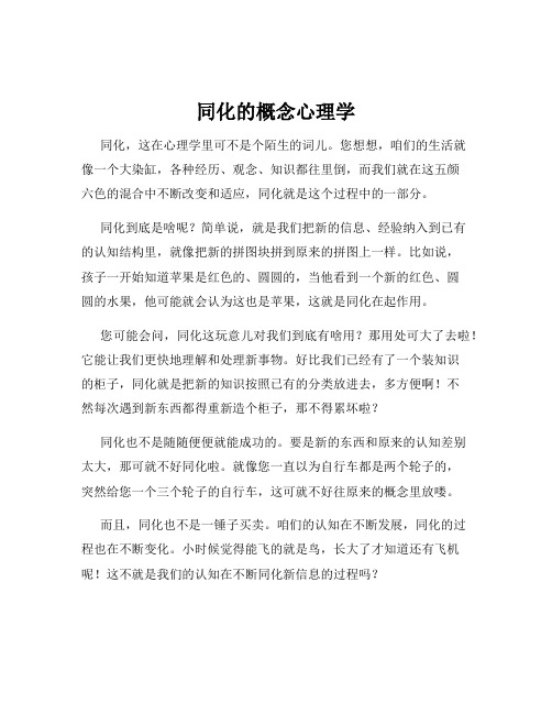 同化的概念心理学