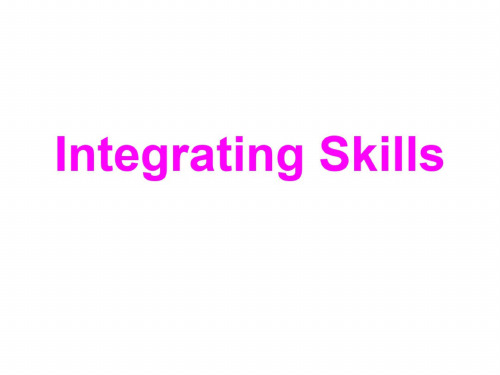 高二英语integrating-skill