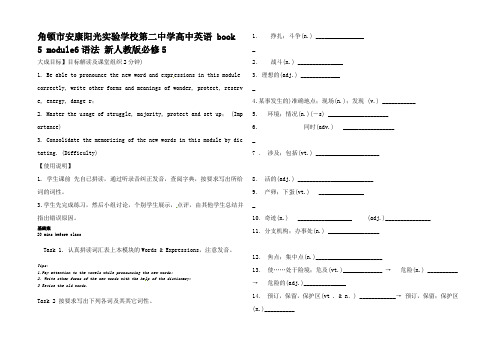 高中英语 book 5 module6语法5