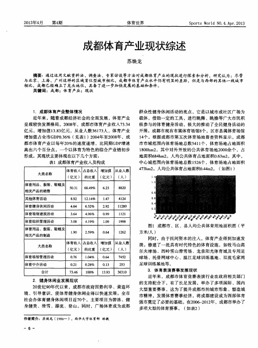 成都体育产业现状综述