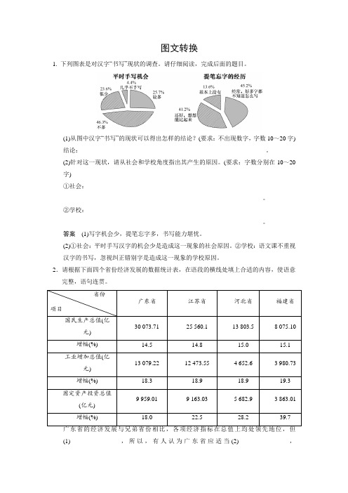 高三语文一轮复习练习：图文转换 Word版含答案.doc