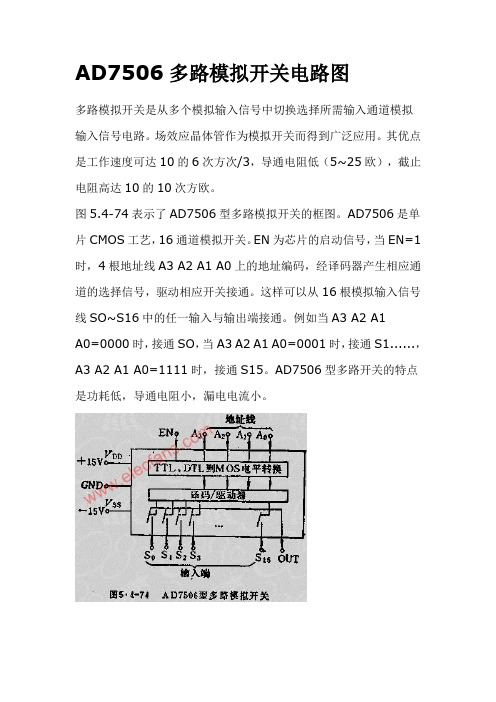 AD7506多路模拟开关电路图