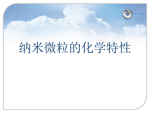 第四章纳米微粒的化学特性