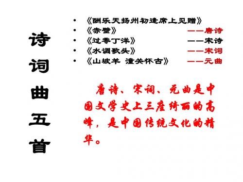 八年级语文下册-第五单元-第25课《诗词曲五首》课件-新人教版