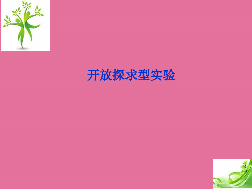 开放探究型实验ppt课件