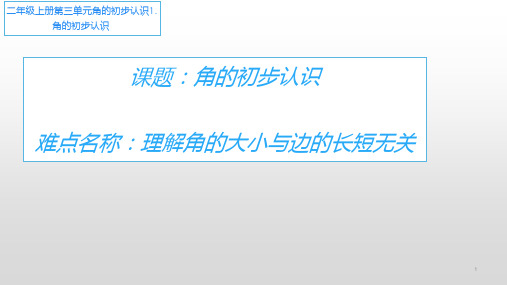 二年级数学上册课件-3.角的初步认识-人教版(共24张PPT)