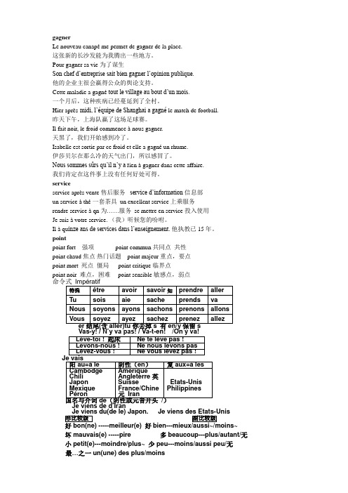 法语词汇翻译~