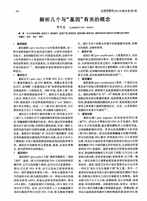 解析几个与“基因”有关的概念