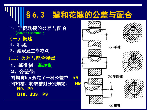 键联接配合公差及齿轮精度与互换性