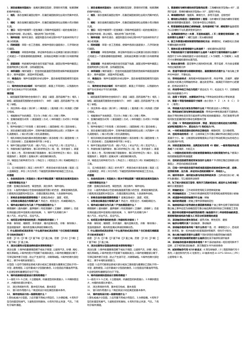 材料成形技术基础 本科考试复习纲要(缩放打印版)