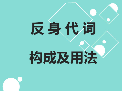 初中英语专题复习 反身代词的构成及用法