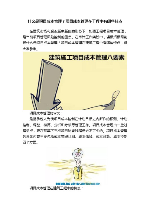 什么是项目成本管理？项目成本管理在工程中有哪些特点