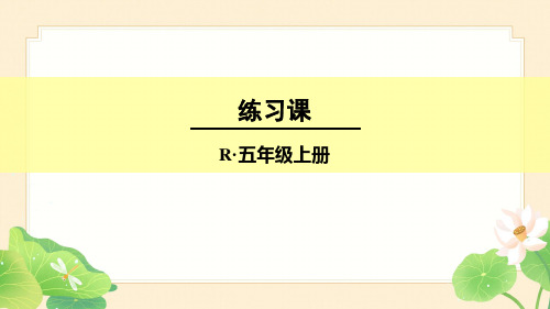 人教版五年级数学上册3 小数除法第1课时 除数是整数的小数除法练习课课件