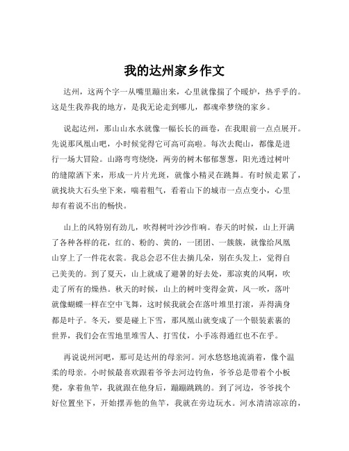 我的达州家乡作文