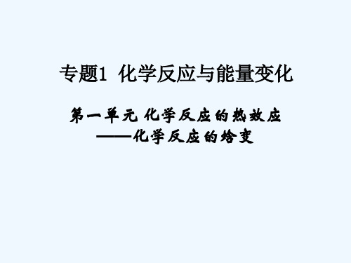 化学反应的焓变-PPT