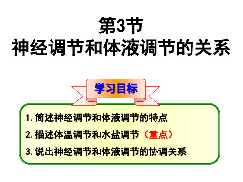 人教版生物必修三2.3《神经调节与体液调节的关系》课件 (共23张PPT)