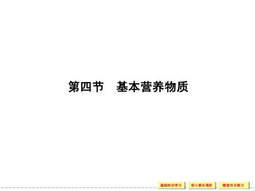 3.4 基本营养物质 同步课件(人教版必修2)