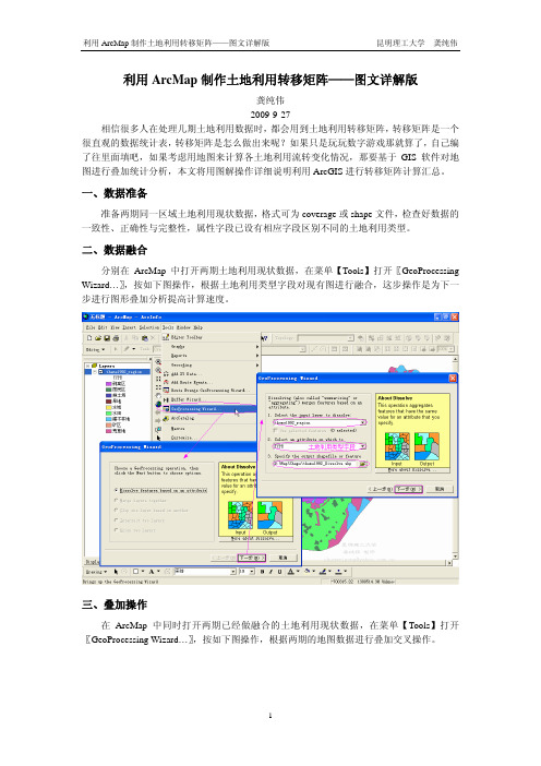 ArcMap制作土地利用转移矩阵——图文详解版