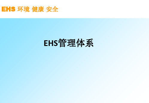 EHS管理体系ppt课件