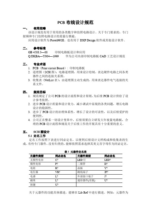 PCB布线设计规范