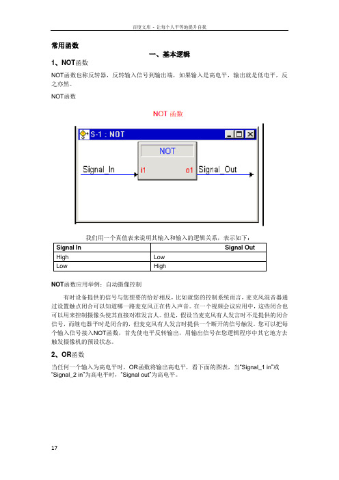 快思聪编程常用函数