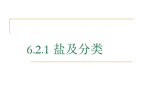 6.2.1盐的分类