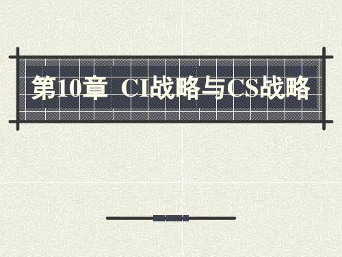 第10章  CI战略与CS战略