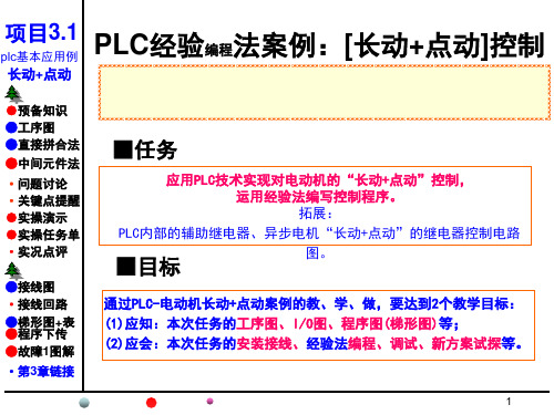 电气控制与PLC应用plc项目3.1【plc-电动机“长动+点动”控制】ppt课件