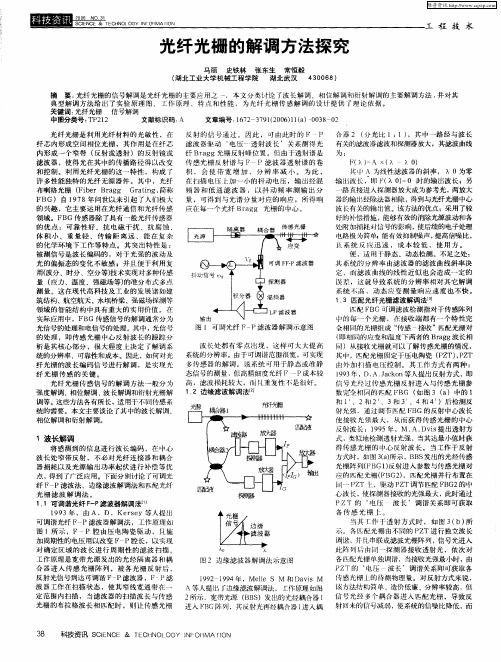 光纤光栅的解调方法探究