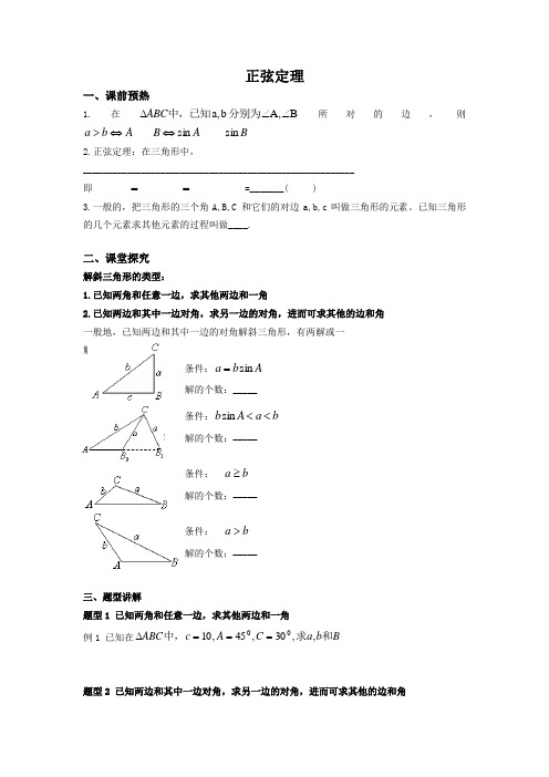 正弦定理题型精解(全)   好好好