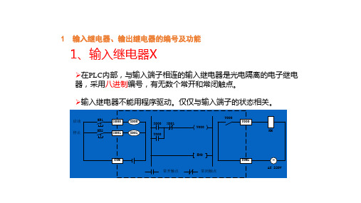 输入继电器、输出继电器的编号及功能