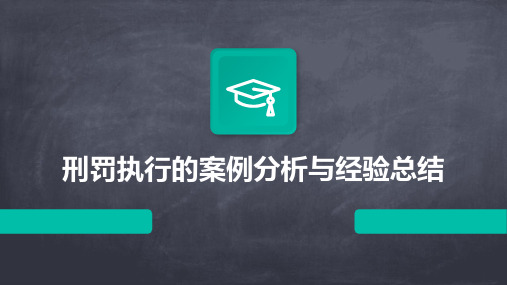 刑罚执行的案例分析与经验总结