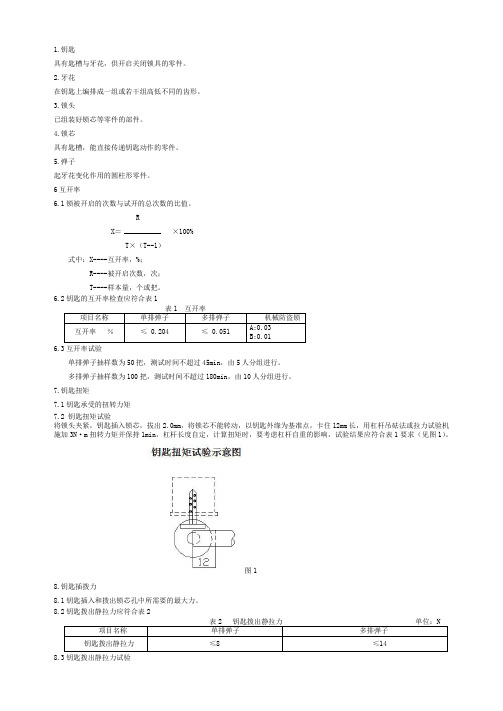 锁头检验规范