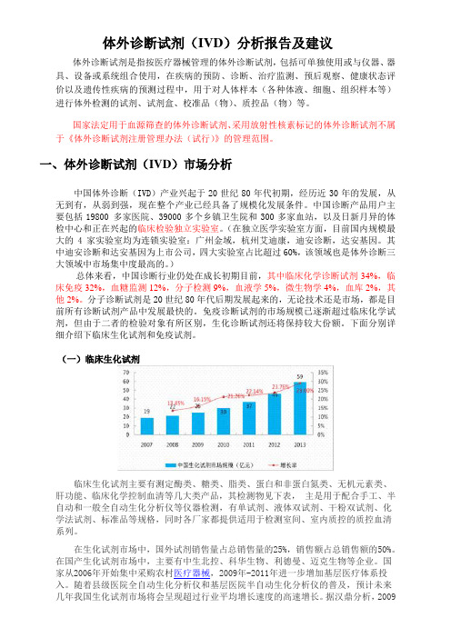 体外诊断试剂综合分析报告