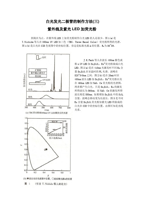 白光发光二极管的制作方法三——紫外线及紫光LED加荧光粉