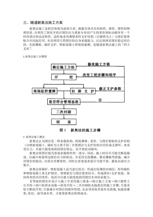 隧道新奥法施工方案