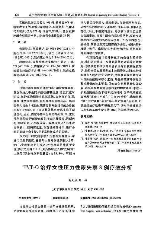 TVT-O治疗女性压力性尿失禁8例疗效分析