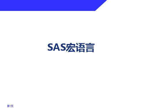 SAS宏语言