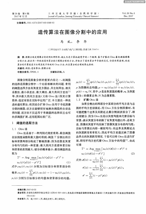 遗传算法在图像分割中的应用