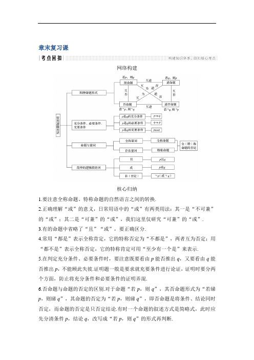 2018-2019版高中数学北师大版选修2-1文档：第一章 章