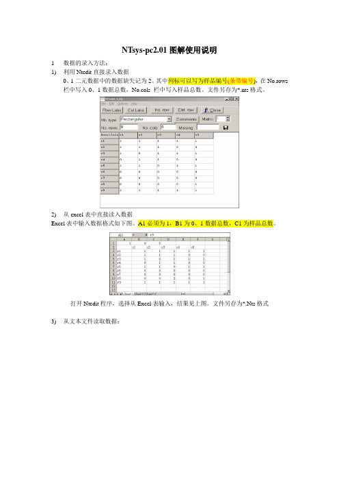 NTsys-pc2.1图解使用说明