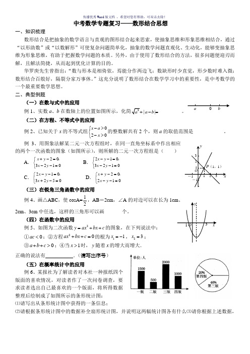 中考数学专题复习-数形结合思想Word版