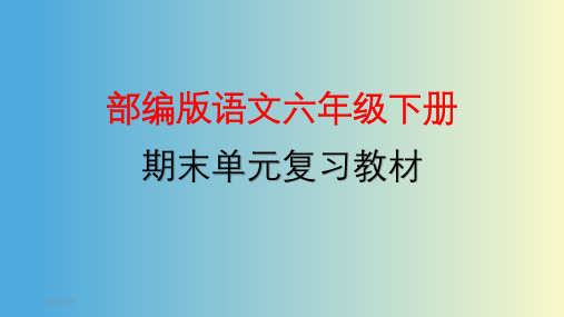 部编版语文六年级下册期末单元复习课件