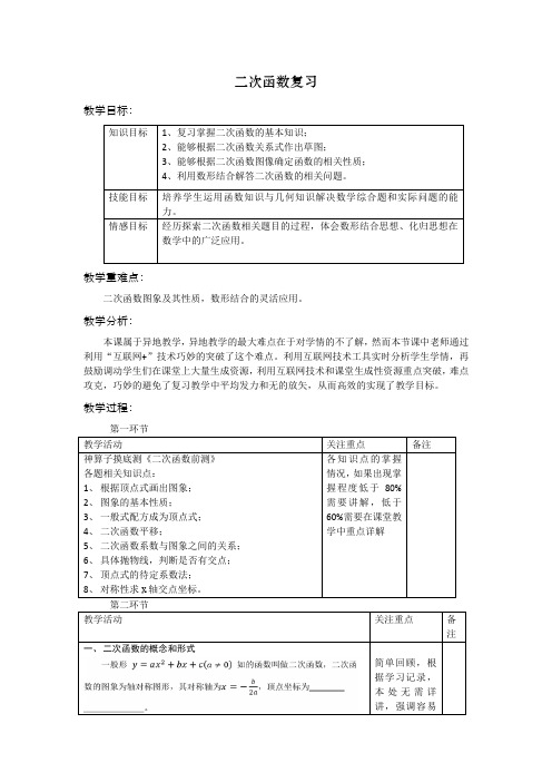 新华东师大版九年级数学下册《26章 二次函数  复习题》教案_17