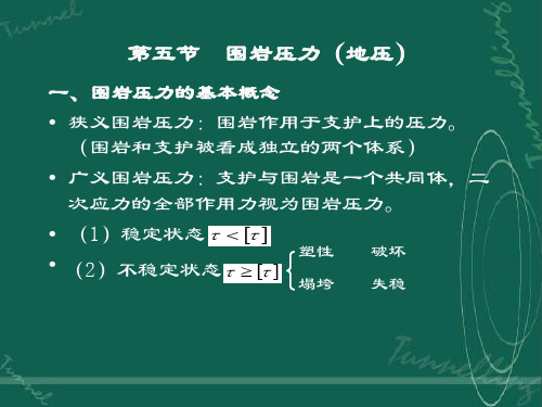 第五节  围岩压力(地压)