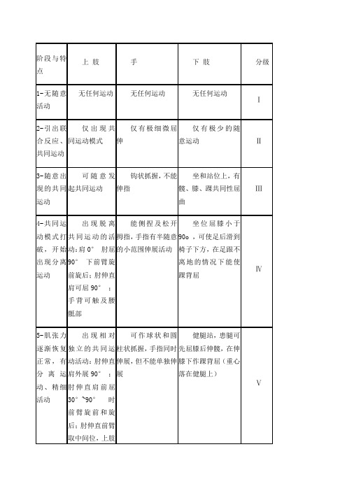 brunnstrom分级