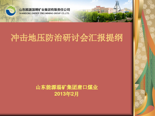 淄博矿业集团有限责任公司唐口煤业冲击地压防治交流材料